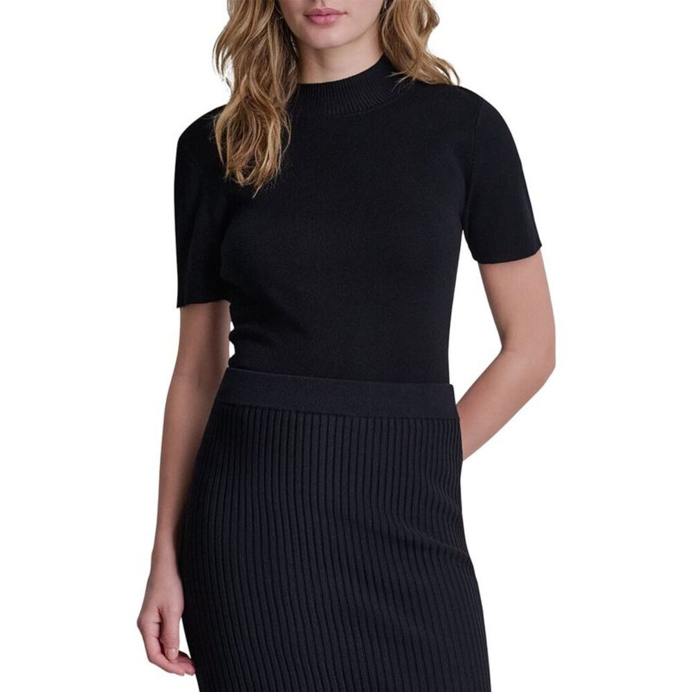 Dkny Womens  Fringe Sweater Skirt, Black